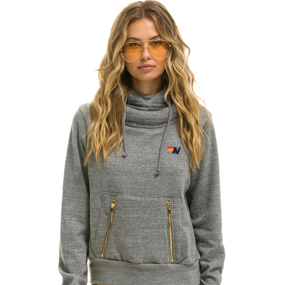 Aviator Nation Ninja Hoodie Gray Small